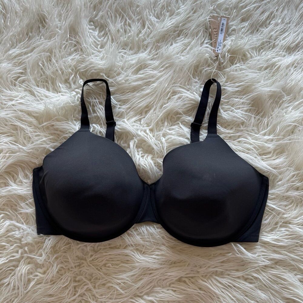 Skims Fits Everybody T-Shirt Bra Onyx Size 44DDD
